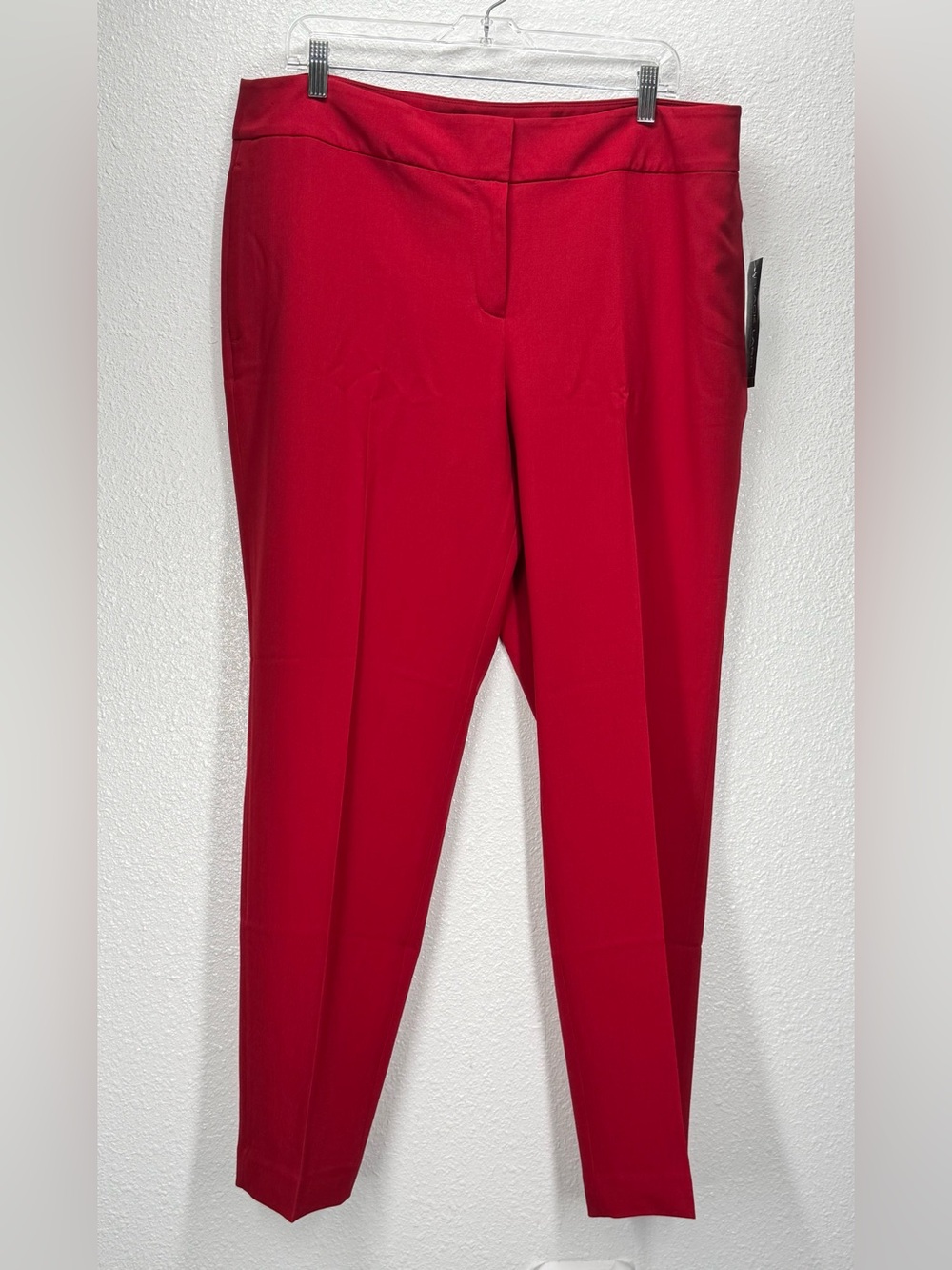 Black Label by Evan Picone Fire Red Trousers 16 Straight Leg (Runs like 14)